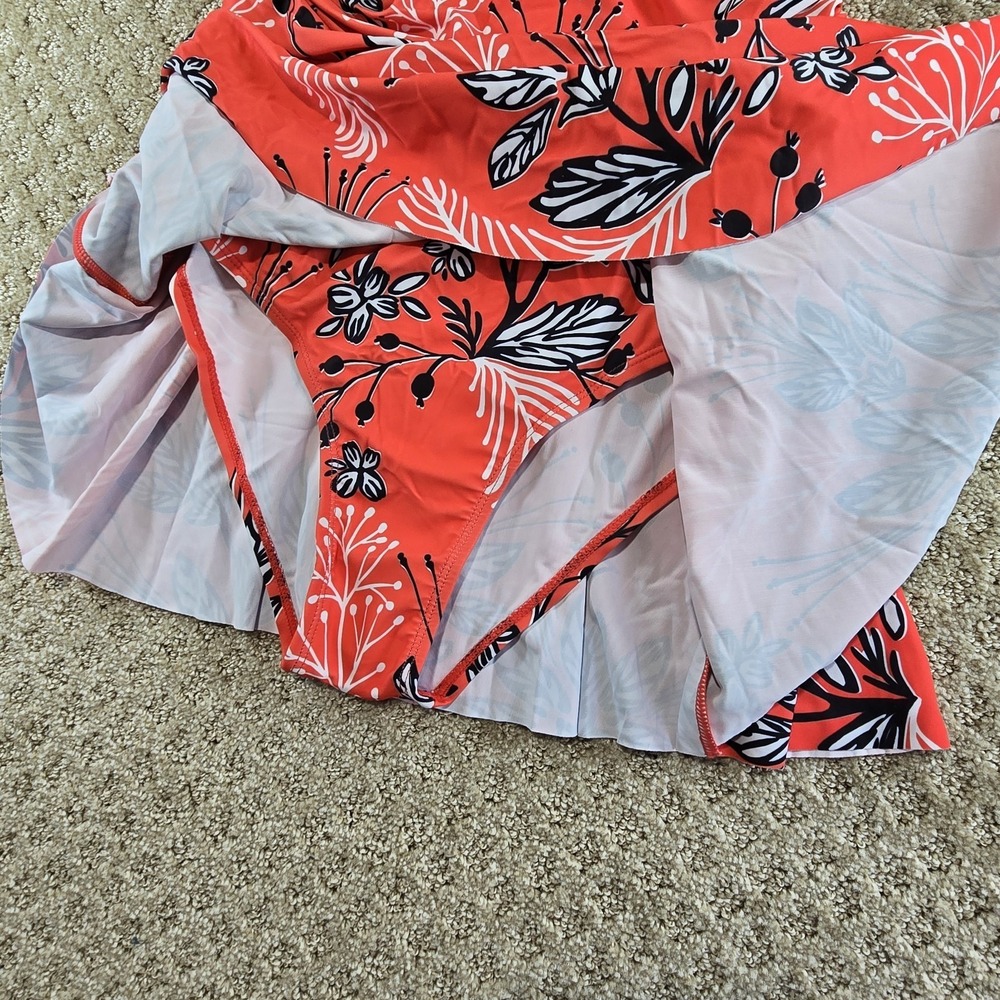 Yonique Swim Dress One Piece Swimsuit Women's Medium Coral Floral NWT - Picture 5 of 9
